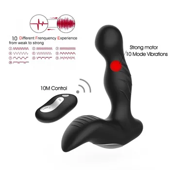 Masculin, Prostata Pentru Masaj Vibrator Anal Plug Din Silicon Rezistent La Apa Masaj Stimulator Fundul Intarziere Ejaculare Inel Jucărie Pentru Bărbați