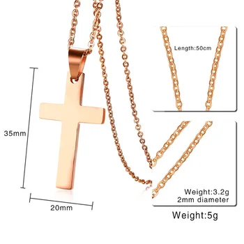 FXM LE7 colier din oțel fierbinte vinde populare femei singure 35 mm culoare formă de cruce iubitor de cadouri pentru femei bijuterii