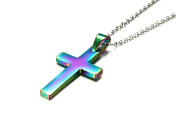 FXM LE7 colier din oțel fierbinte vinde populare femei singure 35 mm culoare formă de cruce iubitor de cadouri pentru femei bijuterii