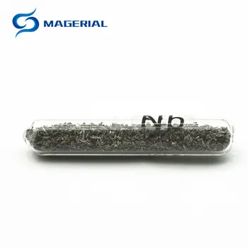 5G Niobiu Cristal de Sticlă Sigilat Dimensiuni Mici Electroliza Nb Cristal Metal 99.9% 3N Puritate Ridicată în Dia. 10mm Sticla