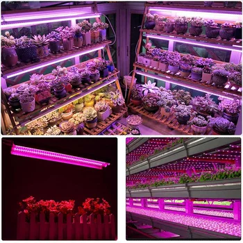 Noile LED-uri Cresc Lumini 200W Spectru Complet de Creștere Lampa LED Iluminat 50cm tub Dublu de plante candelabru pentru Hidroponice de Plante de Interior