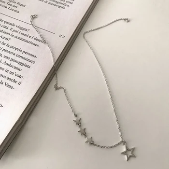 Argint 925 pandantive stele colier simplu image design elegant sălbatice colier pentru femei 2018 farmece bijuterii cadou de vacanță