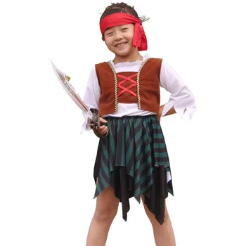 Umorden Copil Copii Costum Pirat din Caraibe Costume de Halloween pentru Fete Baieti Purim Party Mardi Gras Rochie Fancy 100cm-150cm
