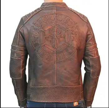 Transport gratuit.Brand Plus dimensiune biker geaca de piele, din piele mens jachete,vintage de calitate pentru bărbați haina.piele strat de motor