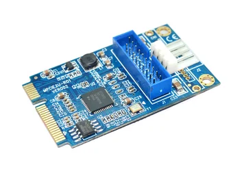 XT-XINTE MINI-PCI-E-USB3.0 Adaptor de Card MINI PCIE to19-pin USB 3.0 Card de Expansiune