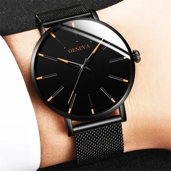 Ceasuri Barbati 2020 Lux De Sex Masculin Elegant Ultra-Subțire Ceas De Oameni De Afaceri Din Oțel Inoxidabil Plasă De Cuarț Relogio Masculino Fierbinte De Vânzare