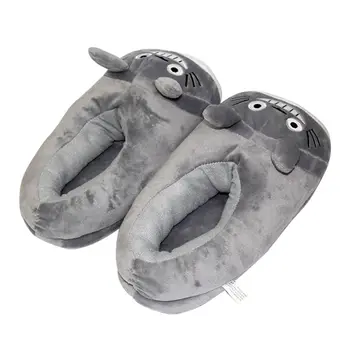 28cm Anime Totoro Vecinul Meu de Pluș și Papuci Moi Umplute Interioară Pantofi Cald Iarna Pentru Femeie Și Bărbat Dropshipping