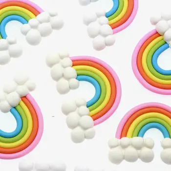 10buc mare DIY Accesorii Decor Kawaii Spirală Curcubeu Lollipop Bomboane Lut Polimeric Cabochons Flatback