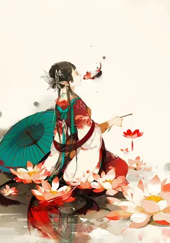 Mian Lang Colecția de Carte de benzi Desenate din China Carte ilustrare Anime opera de Arta Pictura in Acuarela Colecție de Carte