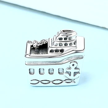 Se potrivesc Pandora Bratara Argint 925 Autentic Navă de Croazieră cu Barca Farmecul Șirag de mărgele Bijuterii Fine pentru Femei Cadouri Transport Gratuit 2020