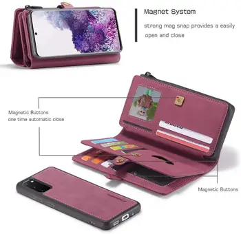 Portofel Caz pentru Galaxy S20 S20+ S20 Ultra Magnetic Detașabil din Piele Folio Ambreiaj Caz Flip Cover pentru Samsung A51 A71 S20 Plus