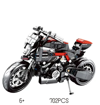Motocicleta Tehnologie Serie Vehicul Se Potrivesc Oraș Autocycle Model Cărămizi De Construcție Bloc De Jucarii Pentru Copii Baiat Cadou