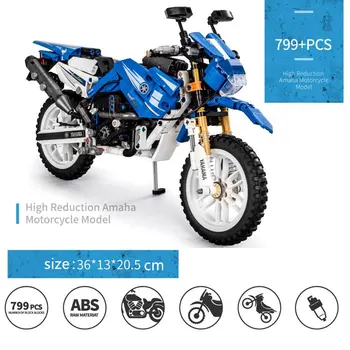 Motocicleta Tehnologie Serie Vehicul Se Potrivesc Oraș Autocycle Model Cărămizi De Construcție Bloc De Jucarii Pentru Copii Baiat Cadou