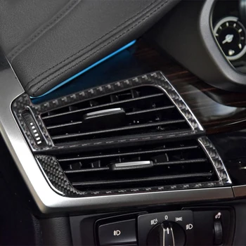 Fibra de Carbon Pentru BMW X5 E70 F15 X6 F16 E71 Car styling Interior tablou de Bord de Aer Laterale de Ventilație de Evacuare a Acoperi Ornamente autocolante Accesorii
