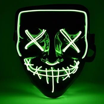 Led Masca Halloween Stralucitoare în Întuneric Înfricoșător Petrecere Mascarada Festivalul Masca Craniu Rimel Lumina Cosplay Cadou Dropshipping
