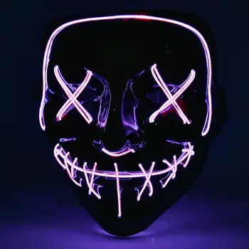 Led Masca Halloween Stralucitoare în Întuneric Înfricoșător Petrecere Mascarada Festivalul Masca Craniu Rimel Lumina Cosplay Cadou Dropshipping