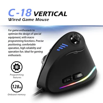 10000 DPI, 11 Butoane Optic cu Fir Mouse de Gaming 5 Direcția Rocker Verticale Colorate RGB Șoareci de Înaltă Rezoluție Pentru Jocuri Gamer