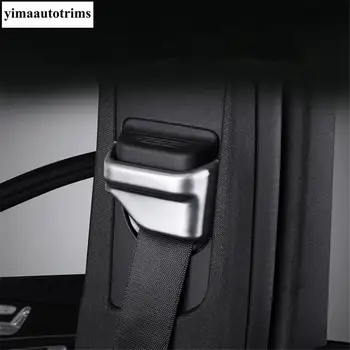 Pentru Mercedes-Benz GLC X253 2016 - 2020 Siguranță Centura Cataramă Decor Capac Ornamental de Styling Fibra de Carbon / Mată de Interior