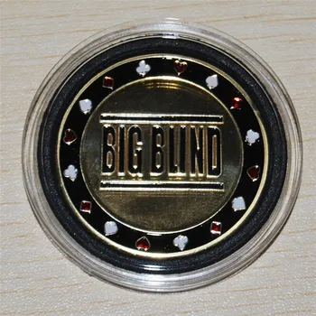 Gogo Metal Chip Poker Butoane - Small Blind, Big Blind și Dealer,6pcs/lot transport gratuit