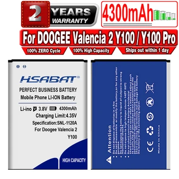 HSABAT 4300-4500mAh Baterie pentru DOOGEE Valencia 2 Y100 / Y100 Pro pentru DOOGEE Valencia2 NOVA Y100 Plus y100plus