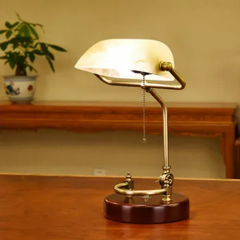 Clasic Vintage Bancher Lampa E27 Lampă de Masă Abajur de Sticla pentru Dormitor, Studiu, Lectură Acasă Birou de Lumini