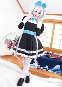 Anime Pantalon Și Stocare Cu Garterbelt Eroina Anarhie Ciorap Negru Rochie Cosplay Costum Pentru Femei Lolita Menajera Costum Petrecere Uniformă