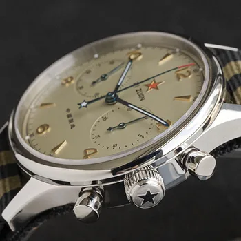 Antic 1963 Safir Ceas Cronograf Barbati Pilot Pescăruș Mișcare st1901 Ceas de Mână Vântul Militare Mecanice Ceasuri Mens 2020