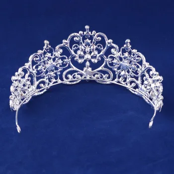 De Lux, Cristal, Pietre, Royal Princess Mireasa Diademe Coroana Stras Concurs De Coroane Mireasa Benzi De Nunta Accesorii De Par