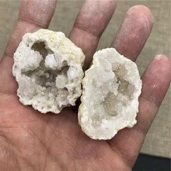 Naturale agat geode cristal gaura Minerale-specimen conține curat clustere de cristale foarte frumoase pietre mici și crystals2pc