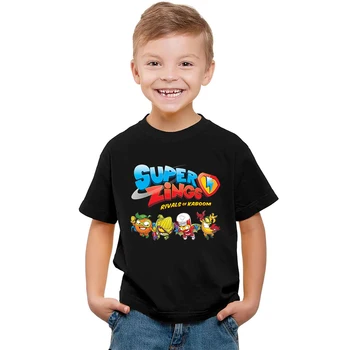 Băieții de Vara tricou Super Parte din Seria de jocuri Baieti Copii Mâneci Scurte Fete pentru Copii din Bumbac Haine Casual Superzings Copii T-shirt