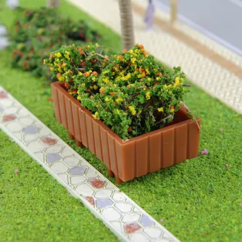10buc/Lot 1/75 din Plastic Rosu Model la Scară Ambarcațiuni Pătrat Vaza Pentru Truse de Jucării Peisaj Și Arhitectură Diorama