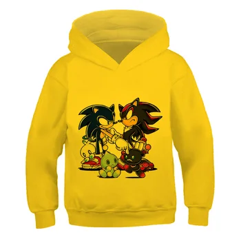 Toamna baietel haine Sonic Ariciul hanorace fulger Sonic Băiat adolescenti maneca Lunga Desene animate Pulover anime Tricoul Topuri