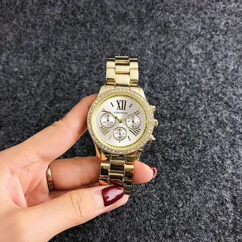 CONTENA de Lux Ceasuri pentru Femei de Aur a Crescut Brățară Ceas pentru Femei Ceasuri de Moda Rochie Doamnelor ceasuri reloj mujer