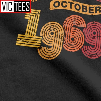 Om Minunat Din octombrie 1969 Cămașă Vintage-a 49-a Aniversare Tricouri Haioase din Bumbac cu Mânecă Scurtă Tricou Barbati Tricouri