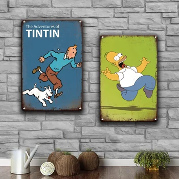 CLINT Filme Poster Metal Semn Retro Tintin Cristal Tin Semne Metal Pictura Pentru Babyroom Dormitor Peștera Acasă Decor de Perete