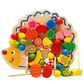 De Învățare Educație Jucarii Din Lemn 82 Buc Arici Fructe Margele Jucărie De Învățământ Pentru Copii