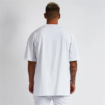 Men ' s T-Shirt Liber Supradimensionate, cu Maneci Scurte T-Shirt Cu Umerilor Scăzut Retro T Camasa Pentru Barbati Moda de Vara Topuri Solid Tees