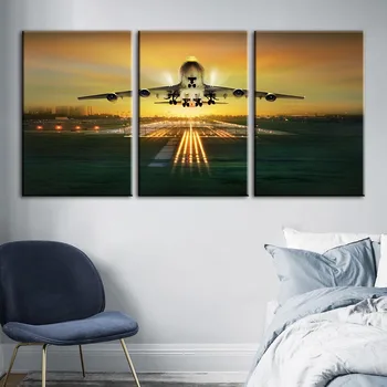 HD Tipărite Moderne Postere Canvas Avion Peisaj, opera de Arta de Perete Decor Acasă Pictura Abstractă Cuadros Modular Imagine Pentru Cadou