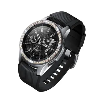 Bling Caz Pentru Samsung Galaxy Watch 42mm ceasul inel de Diamante Colorate protector de acoperire de moda Adeziv Metal bara Accesorii 42
