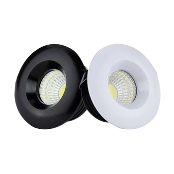 2 buc 3W Spot LED, Lampi Mini Spoturi Reglabile Încastrat în Jos Luminile AC85-265V Cabinetului Interior Plafon de Afișare Bijuterii de Iluminat