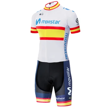 2020 tăiat cu laser movistar team maillot velo homme iute uscat ciclism skinsuit 20D biciclete salopeta pentru bărbați costume triatlon