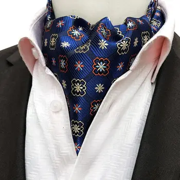 Luxury Mens Vintage Paisley Floral Formale Cravată Ascot Tie Auto Stil Britanic Domn Poliester Mătase Cravata Pentru Petrecerea De Nunta