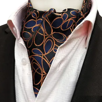 Luxury Mens Vintage Paisley Floral Formale Cravată Ascot Tie Auto Stil Britanic Domn Poliester Mătase Cravata Pentru Petrecerea De Nunta