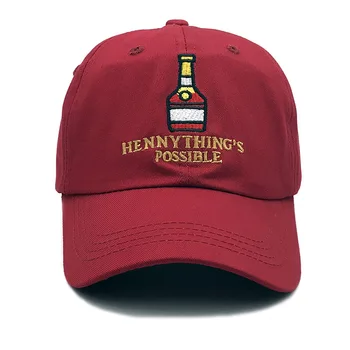 HENNY LUCRU ESTE POSIBIL Brodate Șapcă de Baseball Pentru Femei Henny Sticla de Vin Hip Hop Bărbați Pălărie Tata Pălării Snapback Hat