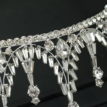 Cristal Diademe Tiare Fahion Culoare Argintie Mireasa Coroane De Păr De Nunta Bijuterii Femei Princess Party Ornamente De Păr Caciulita Fierbinte