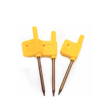 Steag galben cheie T6 Instrumente Suport Accesorii standard Torx pentru CNC suport instrument Torx șurub cheie