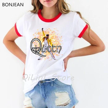 Freddie Mercury Regina Trupa T-Shirt femei Hip-Hop Rock Hipster Tricou Casual Tricouri harajuku Tricou Topuri Grafic Tees
