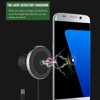 Rapid Suport Auto Qi Wireless Încărcător de Telefon Pentru Samsung S8 S9 S10 iPhone X Xs 8 Plus 10W Încărcare Rapidă Wireless Suportul Magnetic