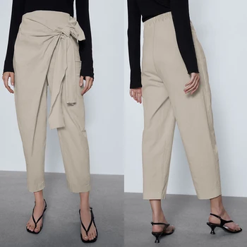 Femei Pantaloni de Moda 2021 Celmia Epocă de Înaltă Talie Pantaloni Lungi Solid Casual, Asimetric Pantaloni Plus Dimensiune 5XL Pantalon Femme