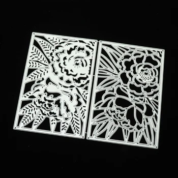 Flori Frunze Lungi de Fundal Tăiere a Metalelor, Matrițe, pentru Scrapbooking Ambarcațiuni Stencil Face Album Model de Mucegai Mucegai Decor Șablon